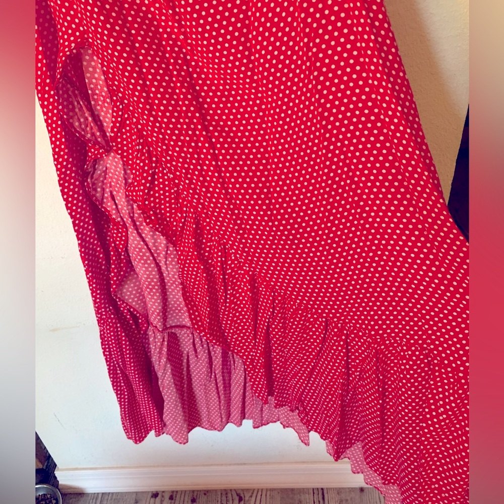 XIX Palms Juniors size 3 salsa flamenco polka dot high-low skirt with ruffles